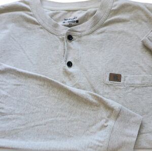 WRANGLER long sleeve Henley. Men's  XL. Oatmeal color. Used good condition.